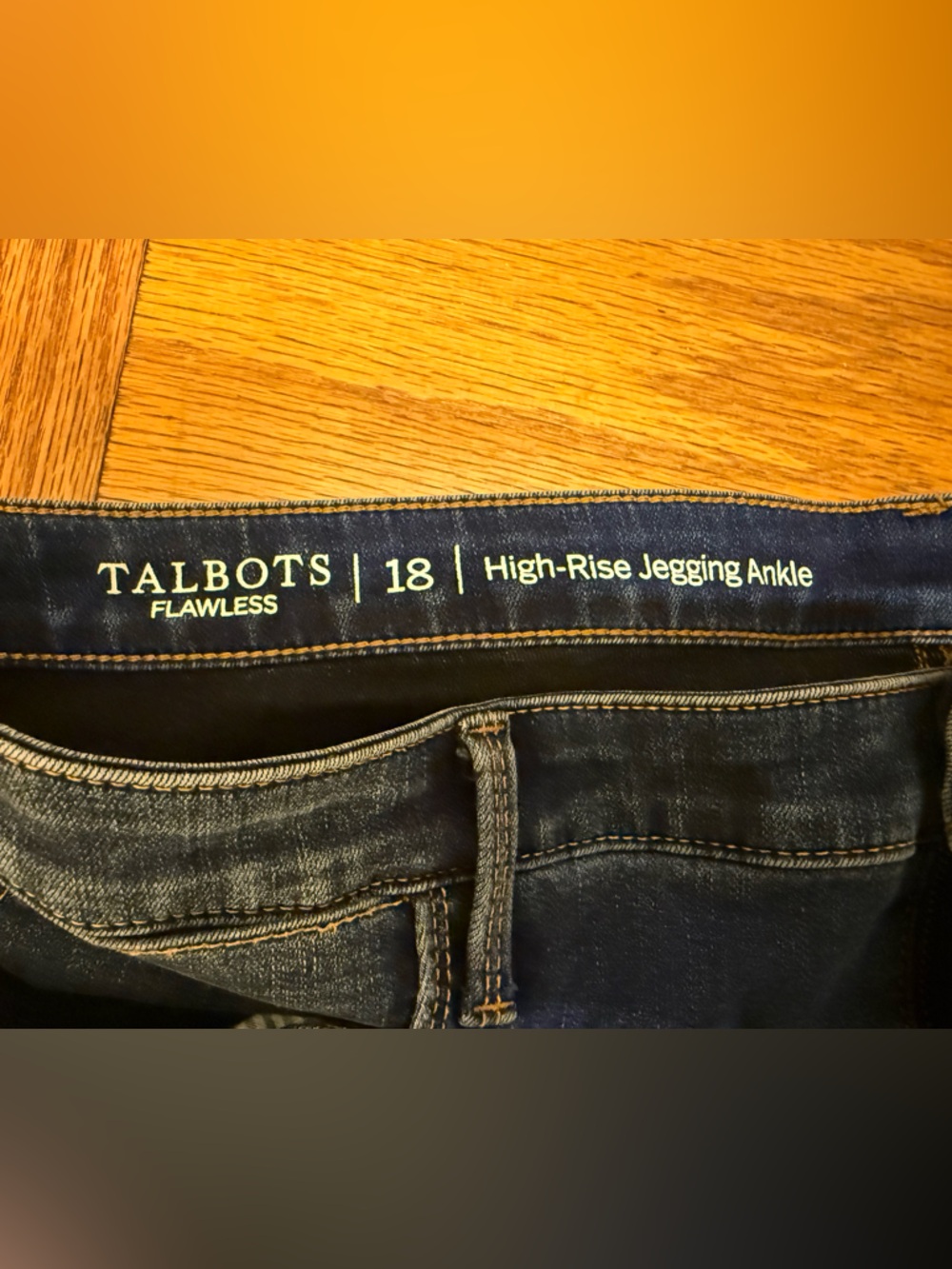Talbots Flawless High-Rise Jegging Ankle in Dark Blue size 18